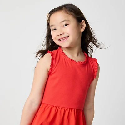 Girls' mixed-media dress