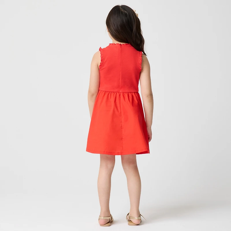 Girls' mixed-media dress