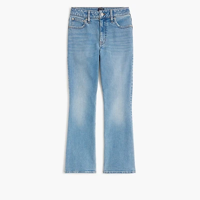 Curvy mid-rise flare crop jean in all-day stretch