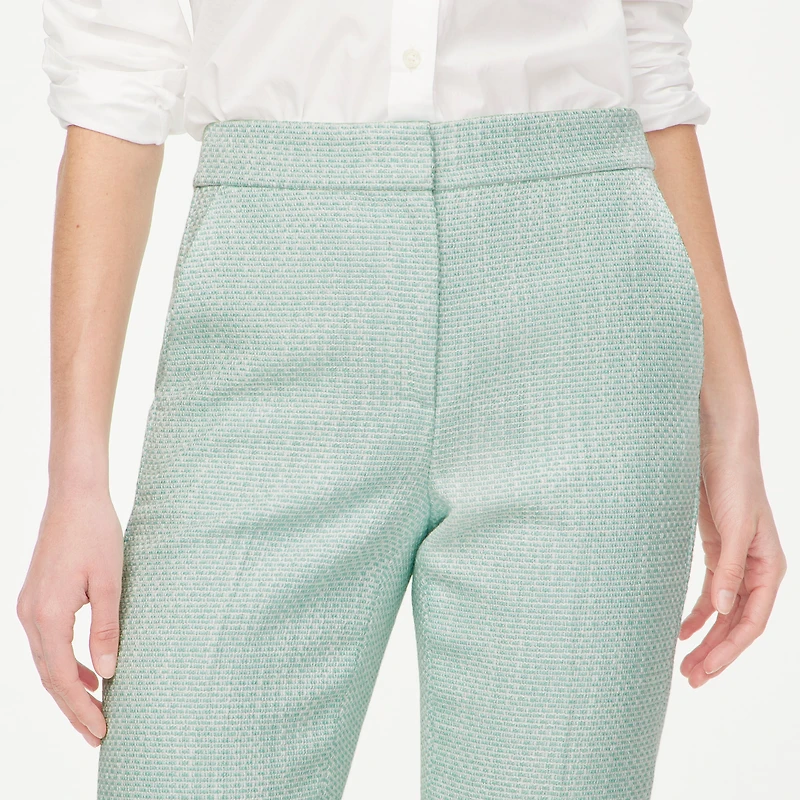 Tall straight-leg tweed cropped pant