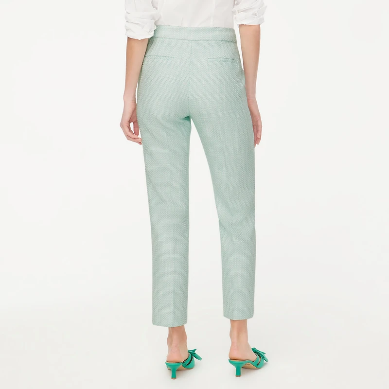 Tall straight-leg tweed cropped pant