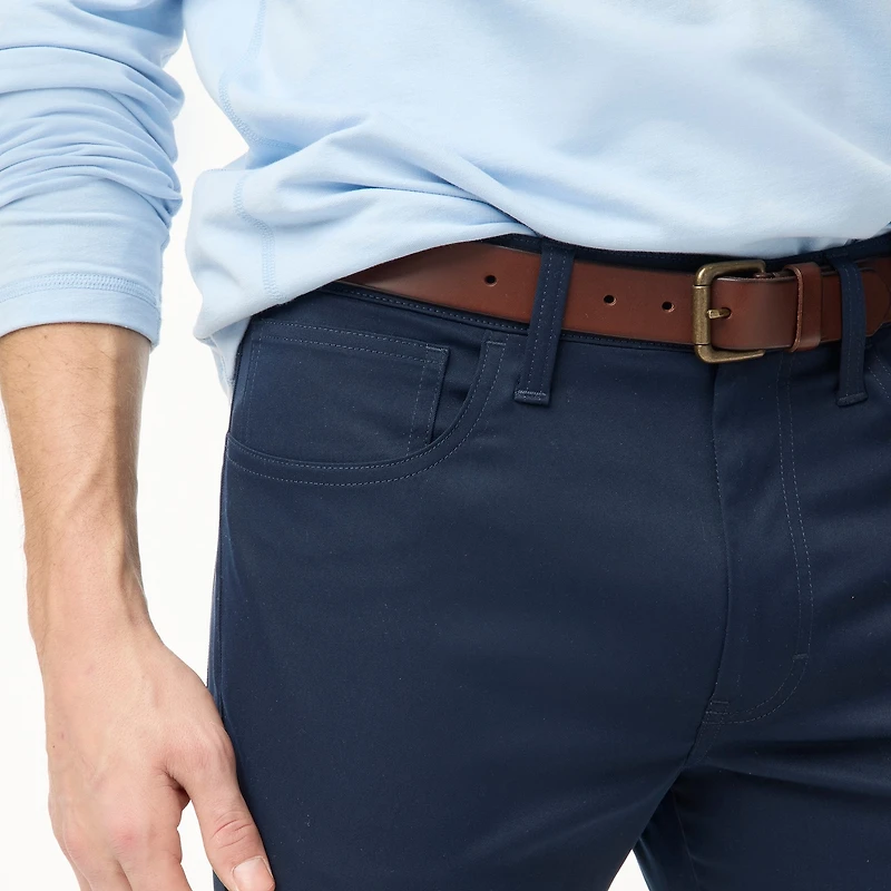 Straight-fit five-pocket tech pant