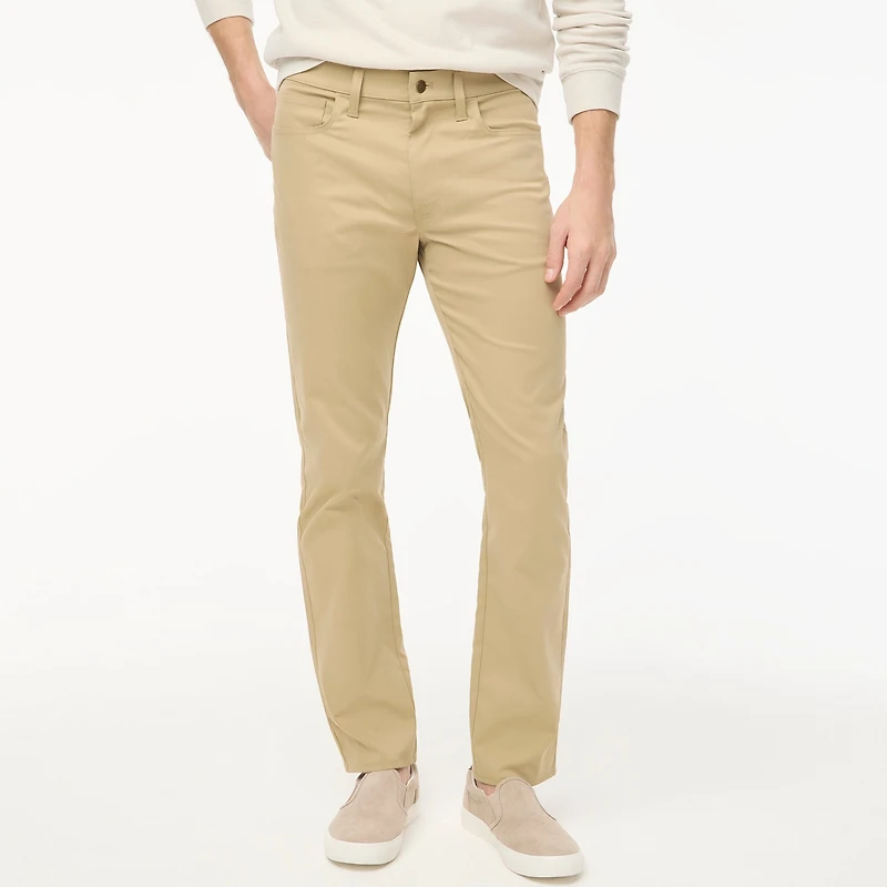 Straight-fit five-pocket tech pant