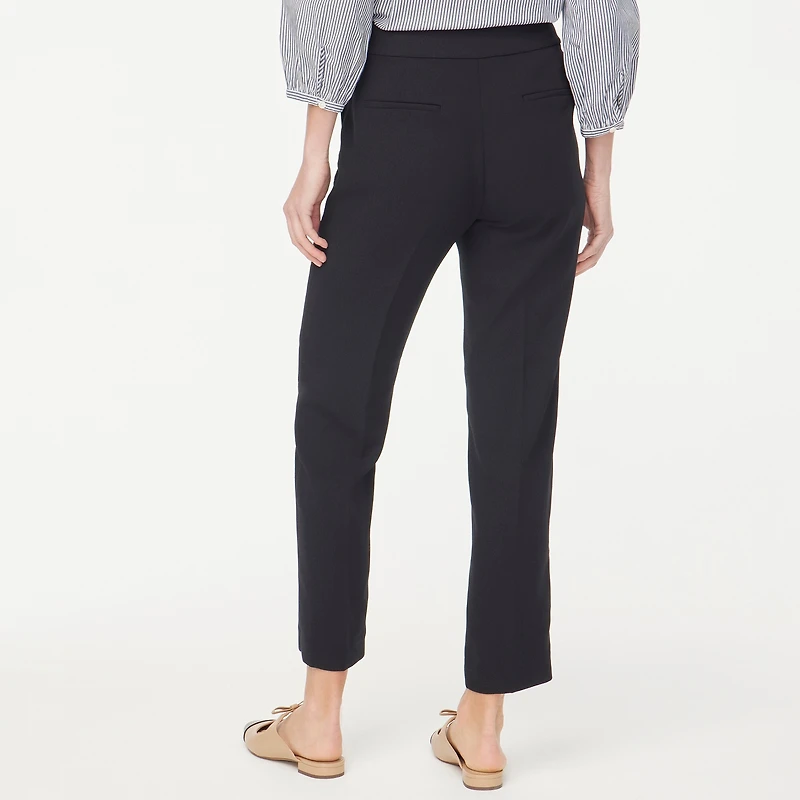 Tall crepe straight-leg cropped pant