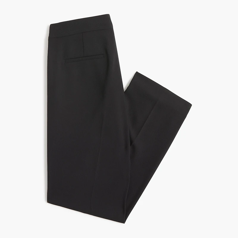 Tall crepe straight-leg cropped pant