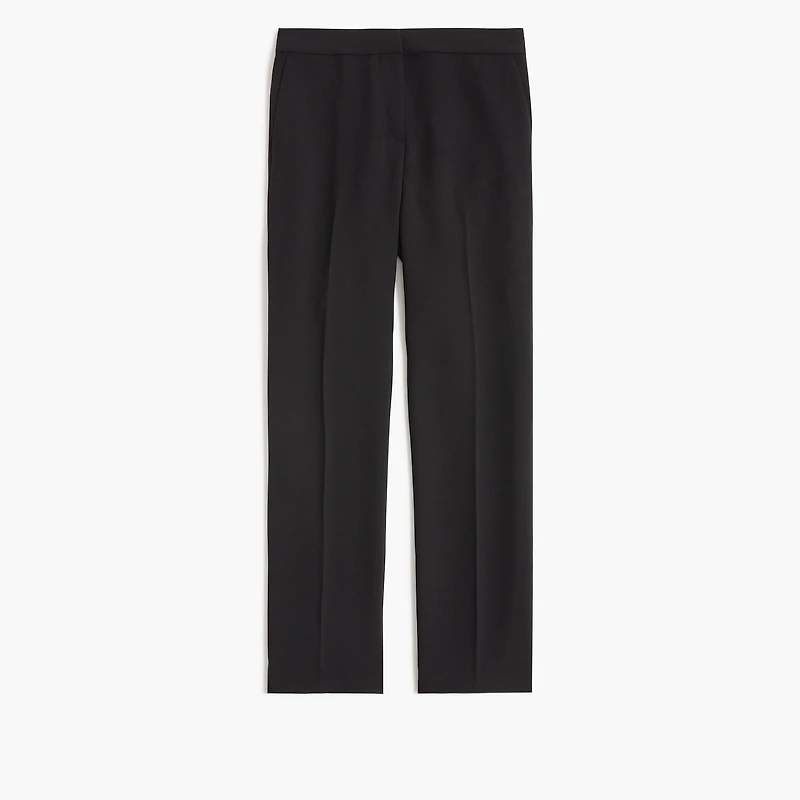 Tall crepe straight-leg cropped pant