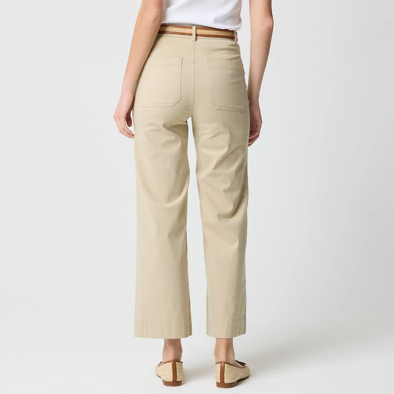 Ella high-rise wide-leg cropped pant