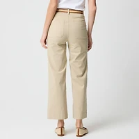 Ella high-rise wide-leg cropped pant