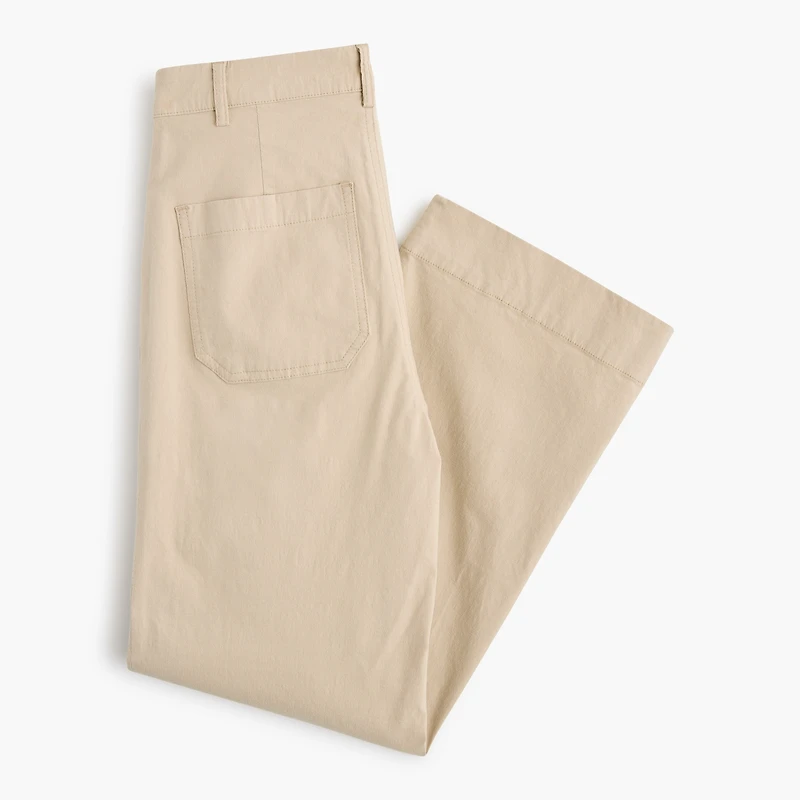 Ella high-rise wide-leg cropped pant