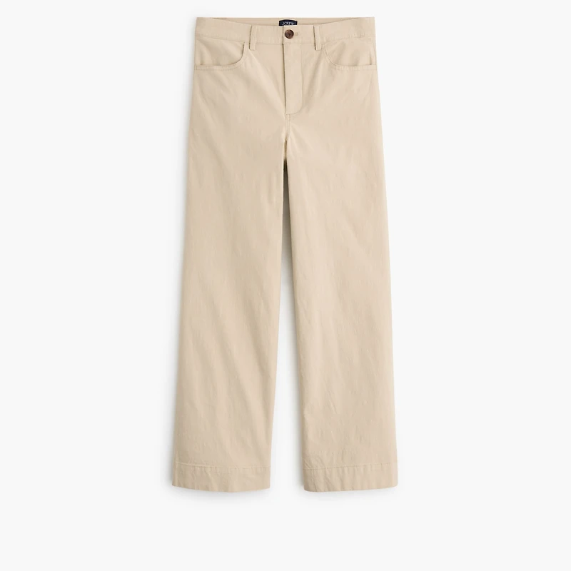 Ella high-rise wide-leg cropped pant