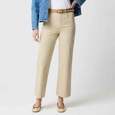 Ella high-rise wide-leg cropped pant