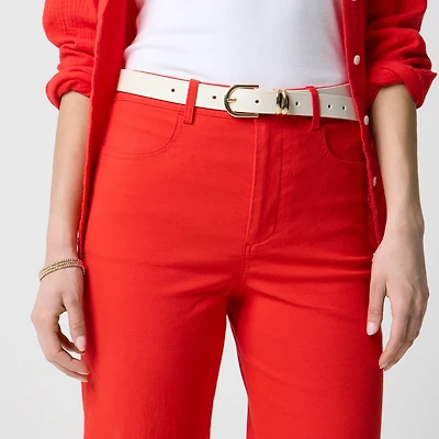 High-rise wide-leg cropped pant