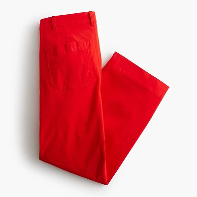 High-rise wide-leg cropped pant