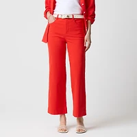 High-rise wide-leg cropped pant