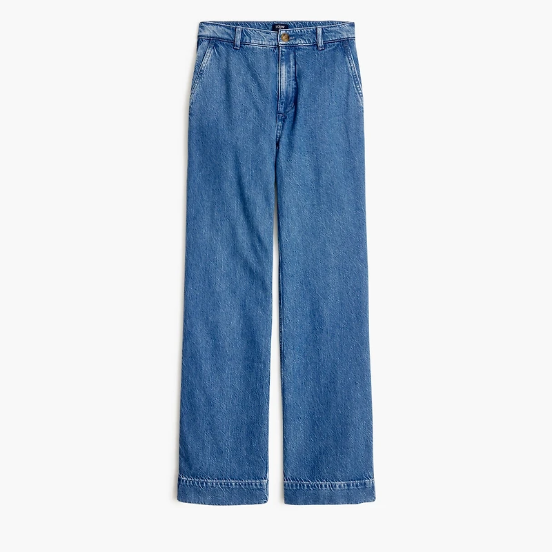 Drapey wide-leg trouser jean