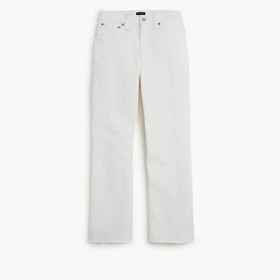 Petite curvy mid-rise flare crop jean signature stretch