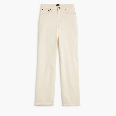 Slim wide-leg ecru jean all-day stretch