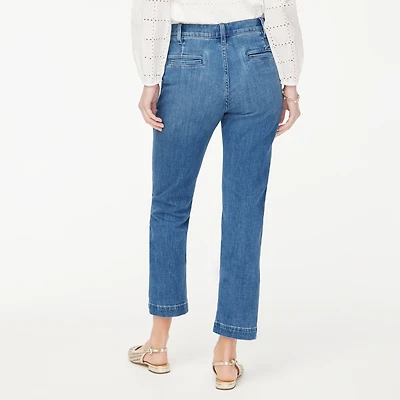 Lightweight cropped denim chino pant