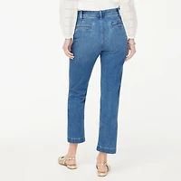 Lightweight cropped denim chino pant