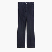 Slim wide-leg tall pintuck jean in all-day stretch