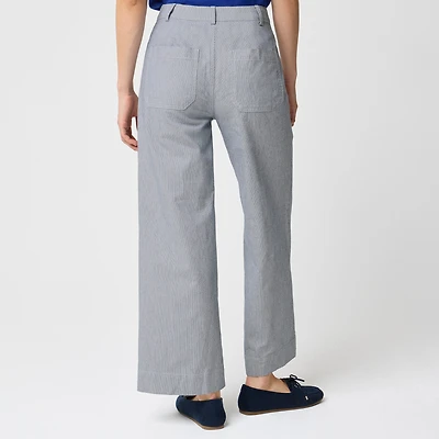 Ella high-rise wide-leg cropped pant