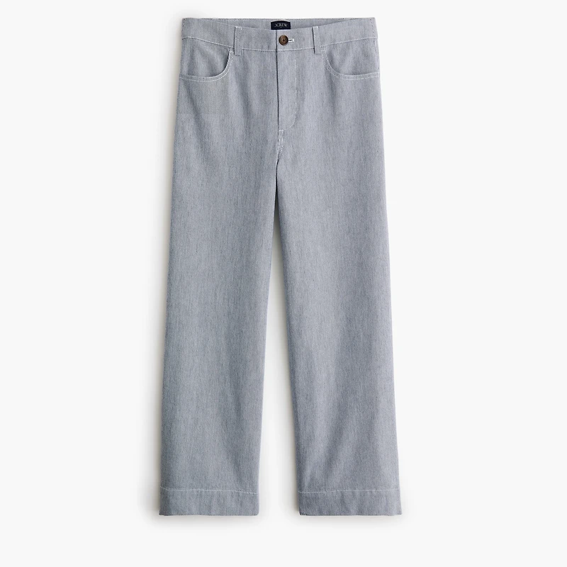 Ella high-rise wide-leg cropped pant