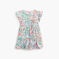 Baby & toddler girls' crinkle-knit ruffle dress