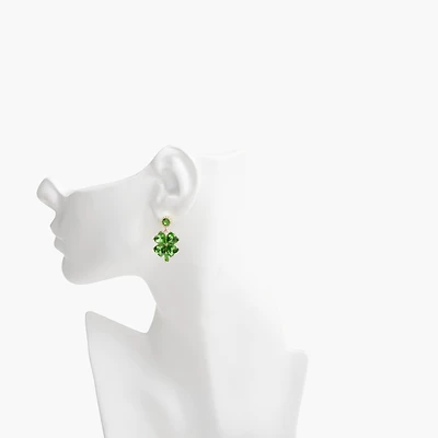 Four-leaf clover statement earrings