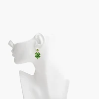 Four-leaf clover statement earrings