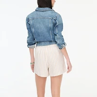 Linen-blend pull-on short