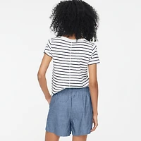 Chambray pull-on short