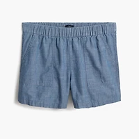 Chambray pull-on short