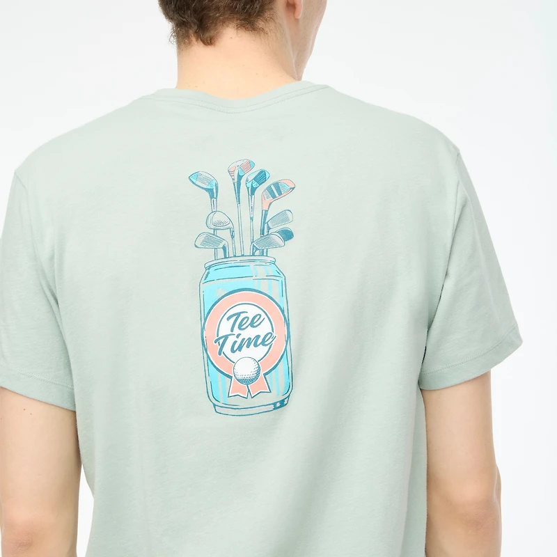 "Tee time" golf clubs graphic tee
