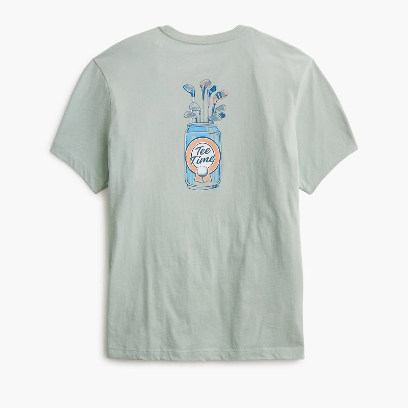 "Tee time" golf clubs graphic tee