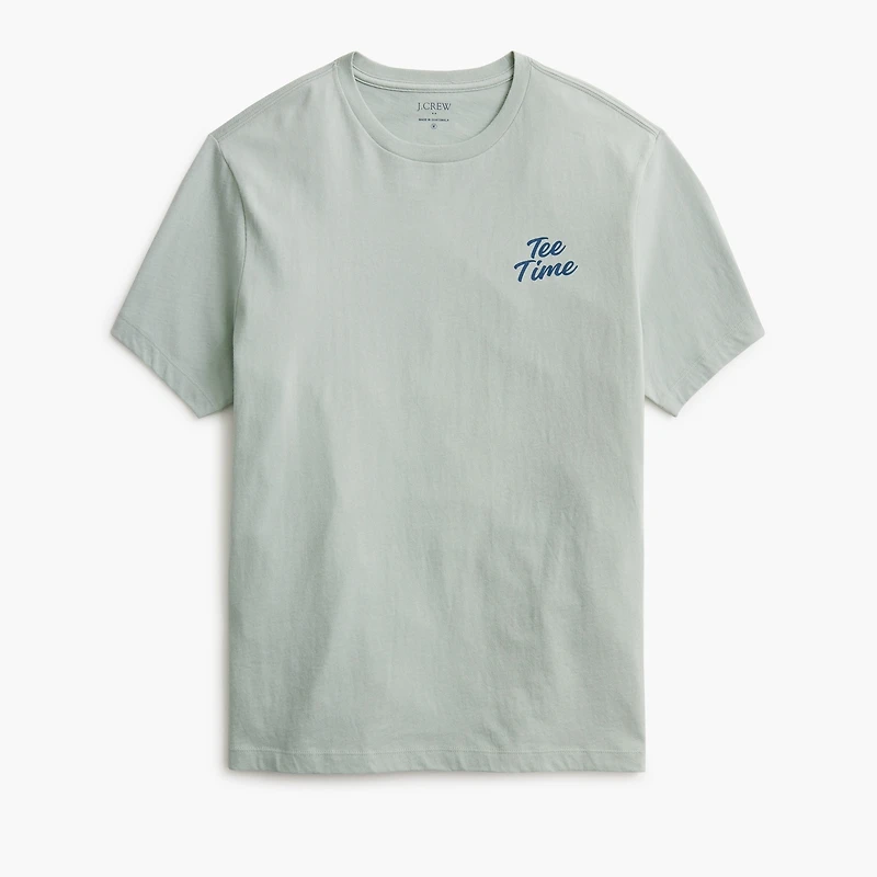 "Tee time" golf clubs graphic tee