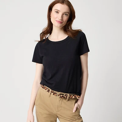 Short-sleeve girlfriend crewneck tee