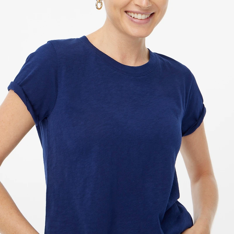 Short-sleeve girlfriend crewneck tee