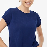 Short-sleeve girlfriend crewneck tee