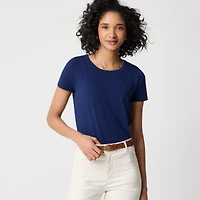 Short-sleeve girlfriend crewneck tee