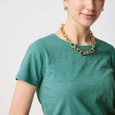 Short-sleeve girlfriend crewneck tee