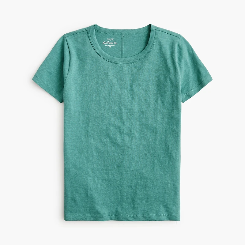 Short-sleeve girlfriend crewneck tee