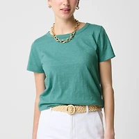 Short-sleeve girlfriend crewneck tee