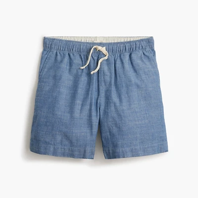 Boys' chambray drawstring dock short