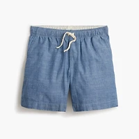 Boys' chambray drawstring dock short