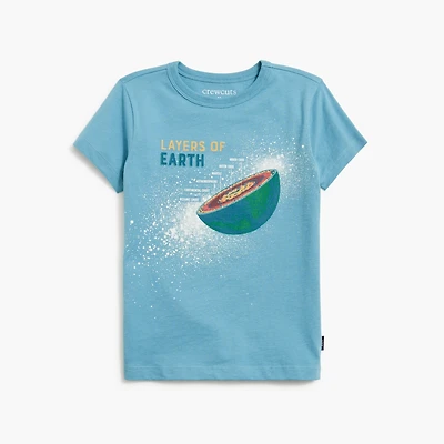 Boys' earth layers graphic tee