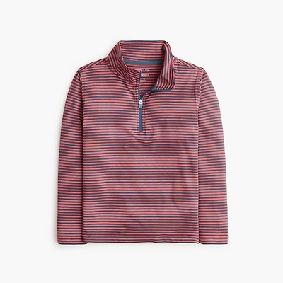 Boys' striped performance half-zip pullover