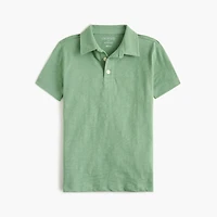 Boys' short-sleeve slub cotton jersey polo
