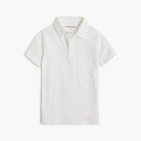 Boys' short-sleeve slub cotton jersey polo