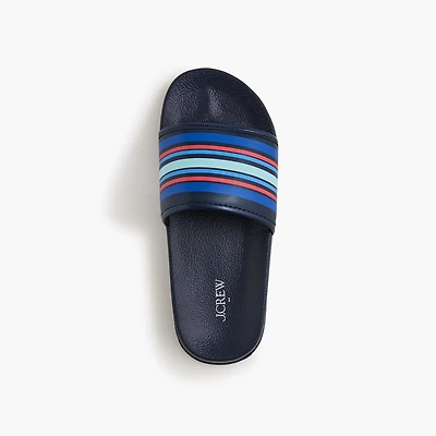 Boys' striped pool slides