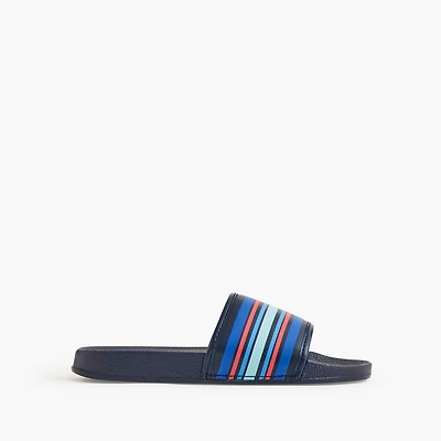 Boys' striped pool slides